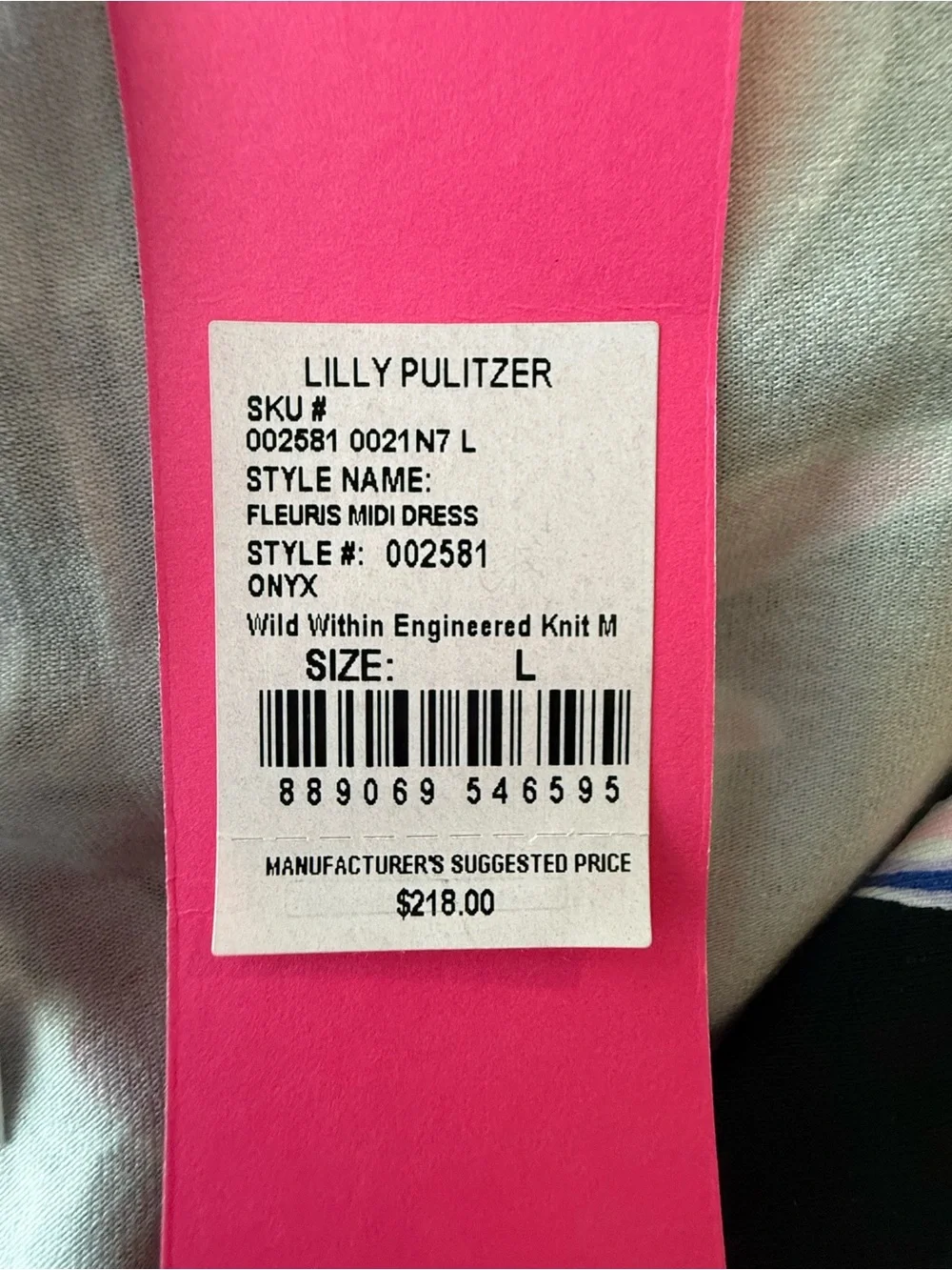 Lilly Pulitzer Fleuris Black and Pink Floral Midi Dress - Picture 3 of 5